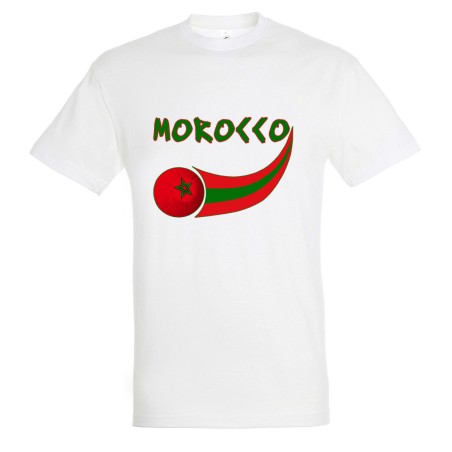T-shirt coton supporter Maroc enfant