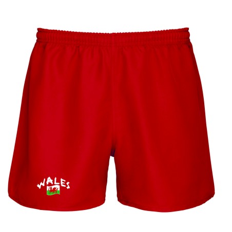 Short rugby Pays de Galles adulte