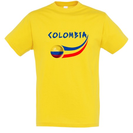 T-shirt coton supporter Colombie adulte