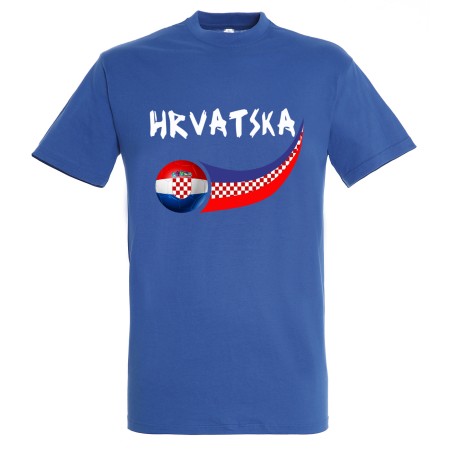 T-shirt coton supporter Croatie adulte