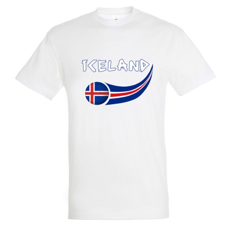 T-shirt coton supporter Islande adulte