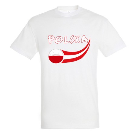 T-shirt coton supporter Pologne adulte